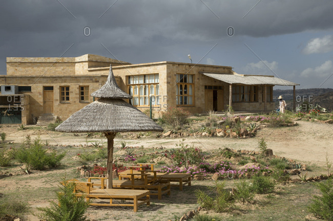 Exterior to Agoro lodge, near Adigrat, Tigray Region. Ethiopia, Horn of Africa