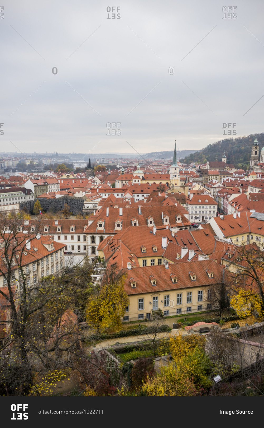 View from above the city, Prague, Czech Republic