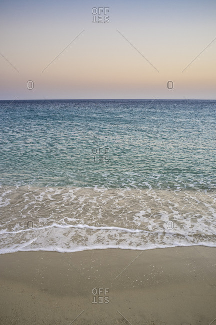 Beach and ocean waves, Naxos Island, Greece
