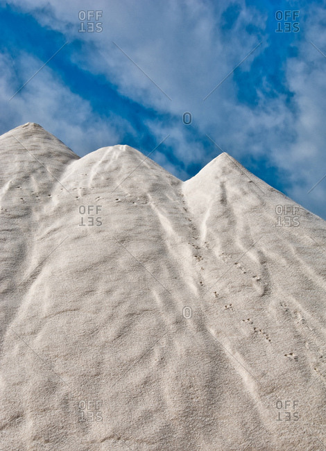Piles of salt in saline, Cagliari, Sardinia, Italy