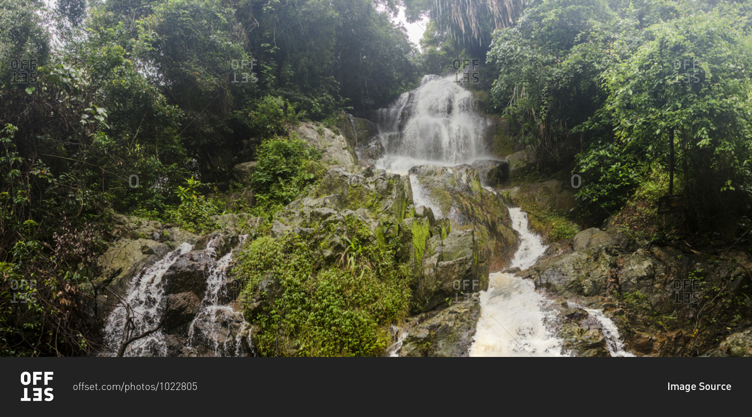 Na Muang Waterfalls in rainforest, Koh Samui, Thailand