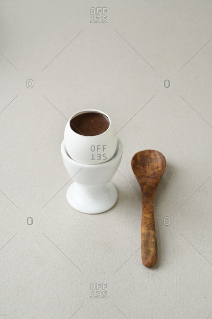 Chocolate, egg, chocolate egg, wooden spoon