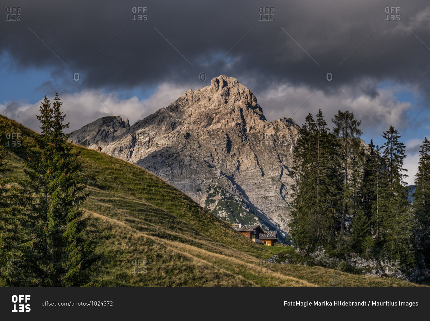 Idyllic alpine landscape, Berchtesgaden, Berchtesgadener Land, Upper Bavaria, Bavaria, Germany, Alps, Mountains, Berchtesgaden Mountains, Salzburg State
