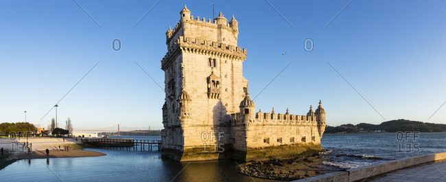 Torre de Belem on the Tejo River, UNESCO World Heritage Monument, Lisbon, Portugal