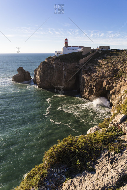 Lighthouse at Cabo de Sao Vicente, Sagres, Algarve, Portugal