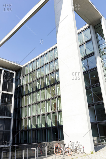 June 13, 2019: Marie-Elisabeth-Ladders-Haus, facade, government district, Berlin, Germany