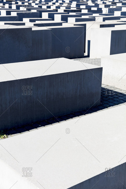 June 14, 2019: Holocaust Memorial, Memorial to the Murdered Jews of Europe, Architecture, Mitte, Berlin, Germany