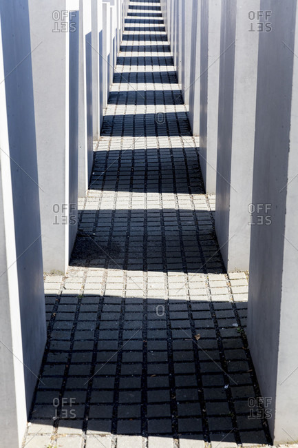 June 14, 2019: Holocaust Memorial, Memorial to the Murdered Jews of Europe, Architecture, Mitte, Berlin, Germany