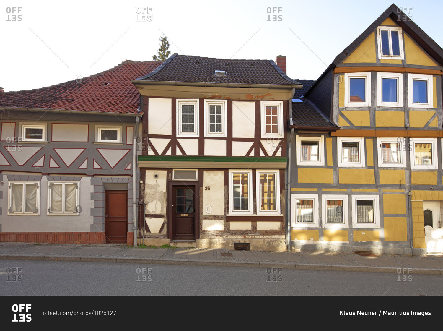 Half-timbered facade, city tour, Koenigslutter am Elm, Lower Saxony, Germany, Europe