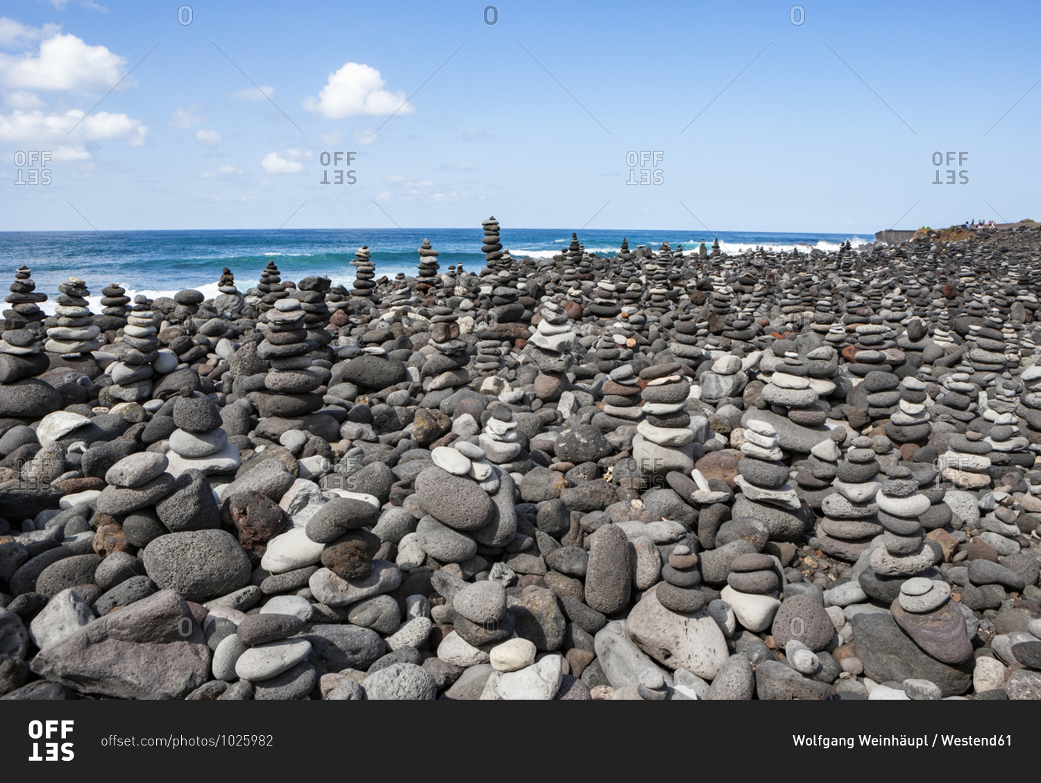 Stacked rocks at Playa del Castillo