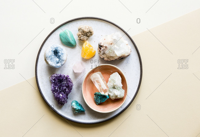Thoughtful collection of crystal stones