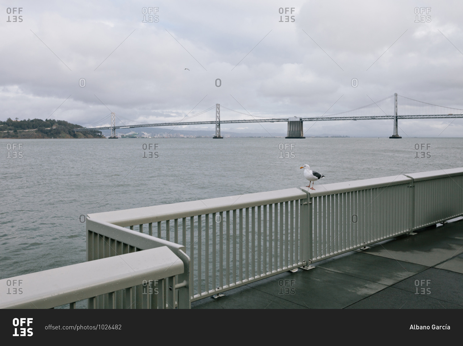 View of the San FranciscoñOakland Bay Bridge in California