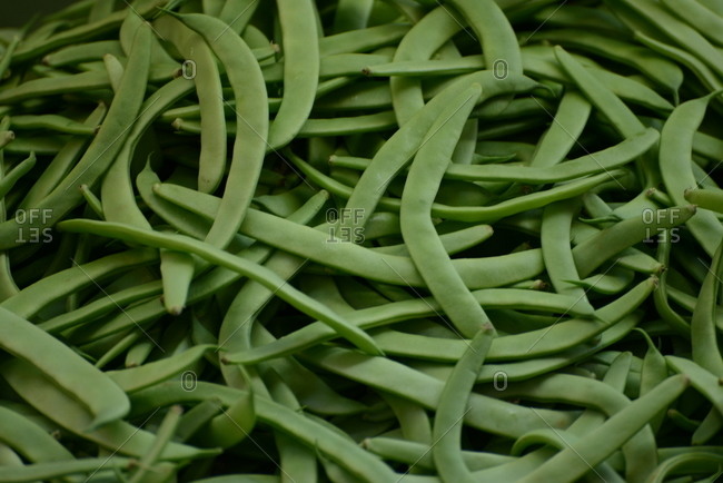 Abundance of green snap peas