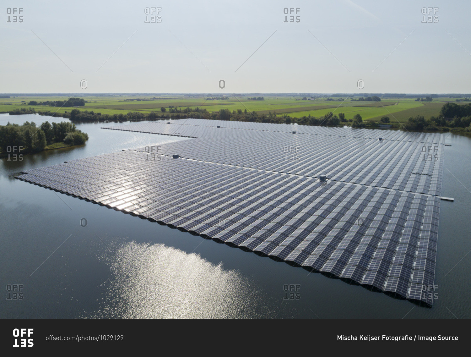 A floating solar farm in Friesland, Netherlands