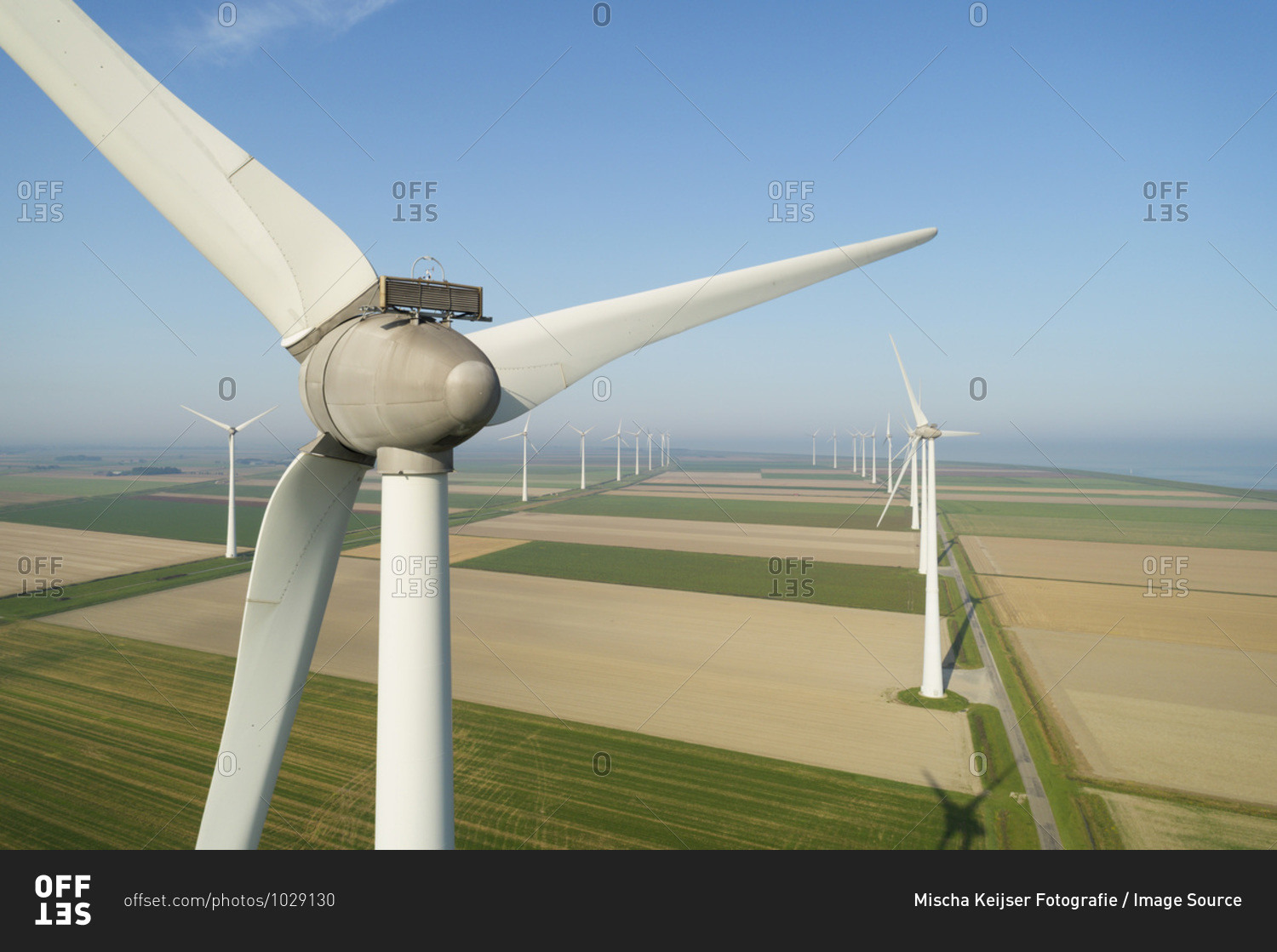 Wind turbines in the Eemshaven area, Netherlands