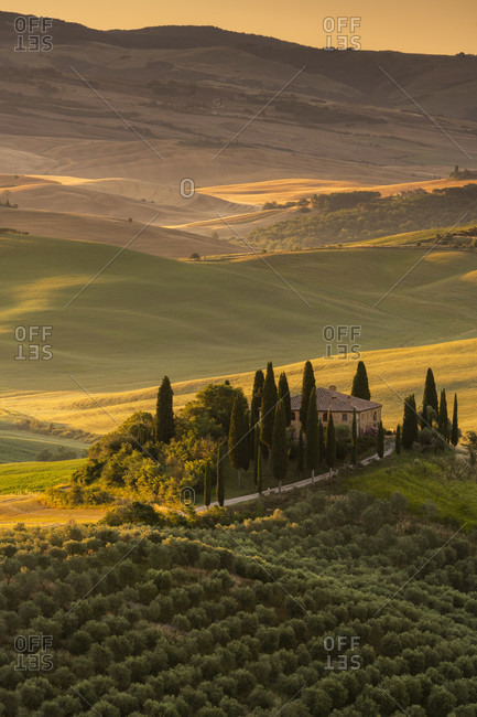 Europe, Italy, Val d\'Orcia, San Quirico, Pordere Belvedere, Agritourismo, Tuscany, Tuscan Landscape,