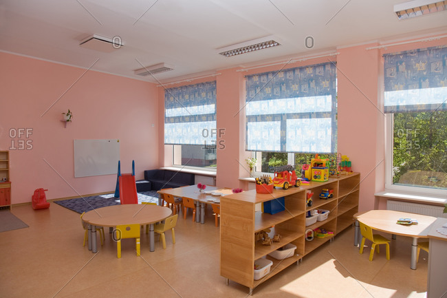 Estonia - September 22, 2020: Empty Estonian Elementary Grade School