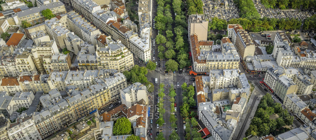 Paris panorama, france. Wide shot.