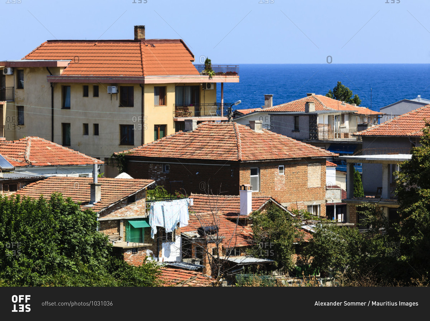 Houses on the black sea coast in bulgaria