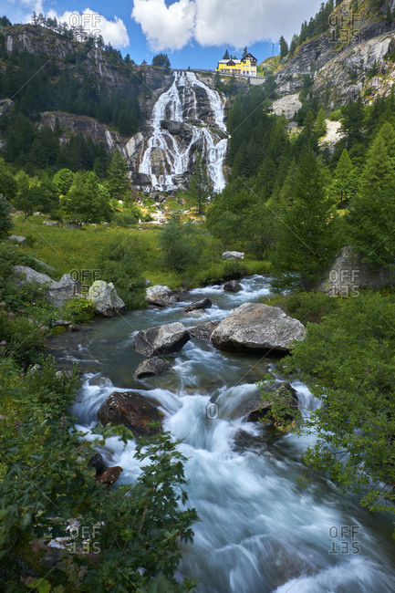 The Toce waterfall in Italy