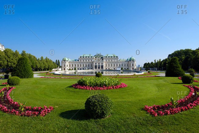Austria, Osterreich - May 27, 2018: The palace of Oberes Belvedere