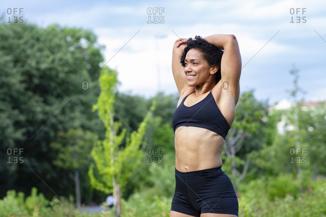 female muscular arm stock photos - OFFSET