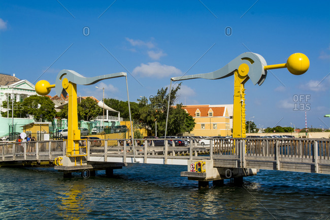 Lift bridge in Willemstad, Curacao, ABC Islands, Dutch Antilles, Caribbean, Central America