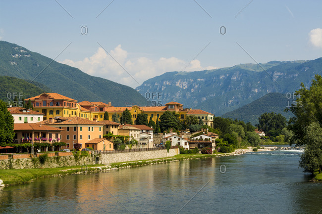 River Brenta, Bassano del Grappa, Veneto region, Italy, Europe