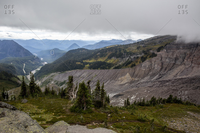 View of the Deadhorse Creek Trail, Mount Rainier National Park, Washington State, United States of America, North America