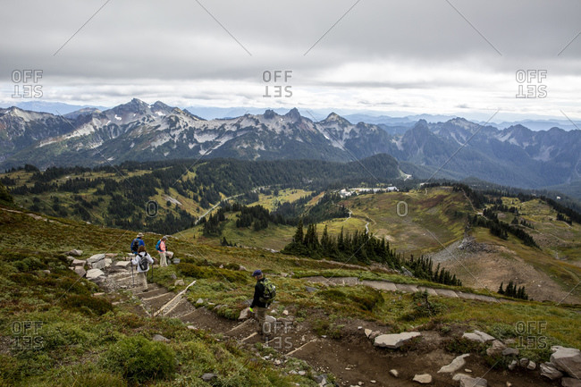 Views from the Skyline Trail of Mount Rainier National Park, Washington State, United States of America, North America