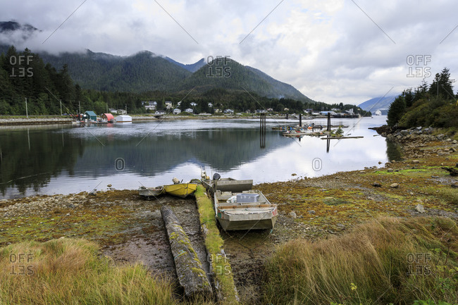Klemtu, First Nations Kitasoo Xai Xais community, Swindle Island, Great Bear Rainforest, British Columbia, Canada, North America