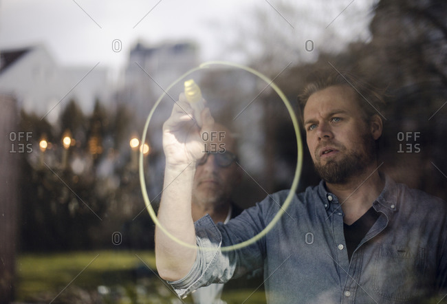 HD wallpaper: man near glass window pane, man staring out a window