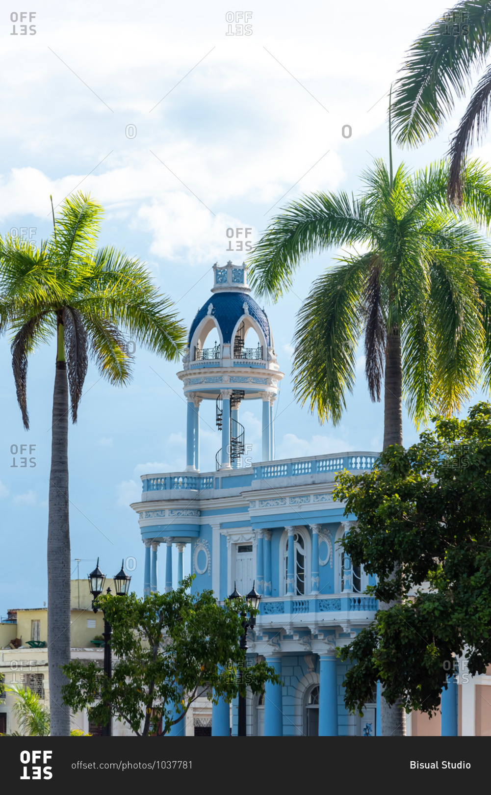 August 28, 2019: House of culture colonial mansion.  Cienfuegos, Cuba