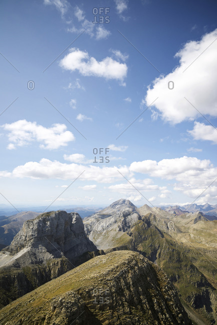 Peaks in Aisa Valley in Huesca Province, Pyrenees in Spain.