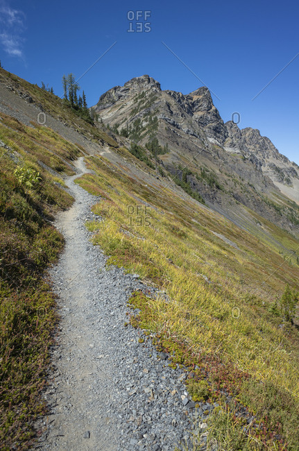 Path on a hillside on the Pacific Crest Trail