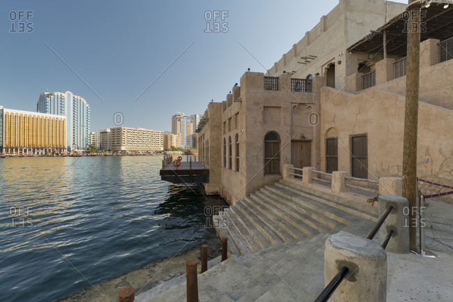 January 22, 2020: Al Seef District, Dubai Creek, Dubai, United Arab Emirates