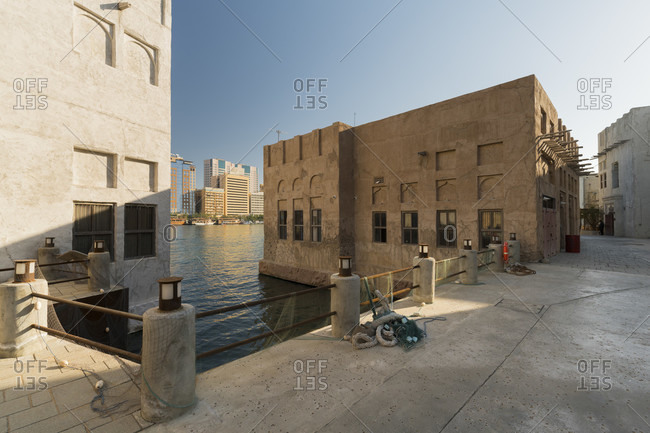 January 22, 2020: Al Seef District, Dubai Creek, Dubai, United Arab Emirates