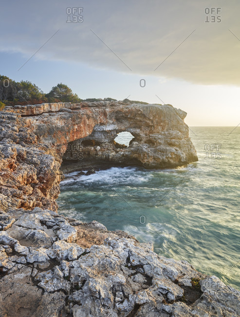 Es Puntas rock hole, Mallorca, Balearic Islands, Spain