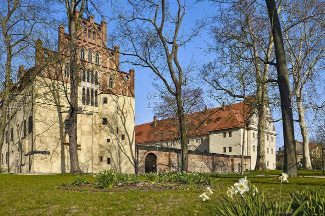 Lutherhaus and Augusteum from the former parish garden, Wittenberg, Saxony-Anhalt, Germany