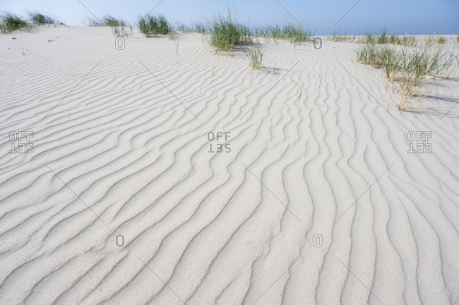 Germany, Lower Saxony, East Frisia, Juist, sand structure on the beach.