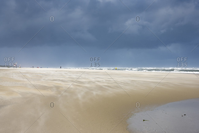 Germany, Lower Saxony, East Frisia, Juist, stormy North Sea.
