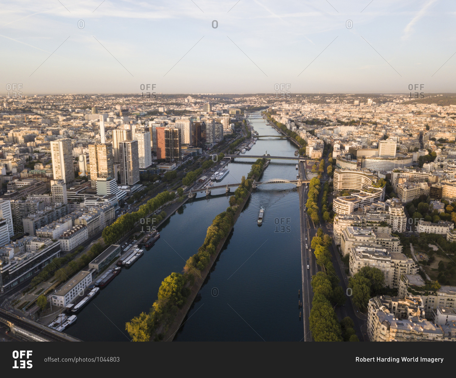 River Seine at dawn, Paris, Ile-de-France, France, Europe