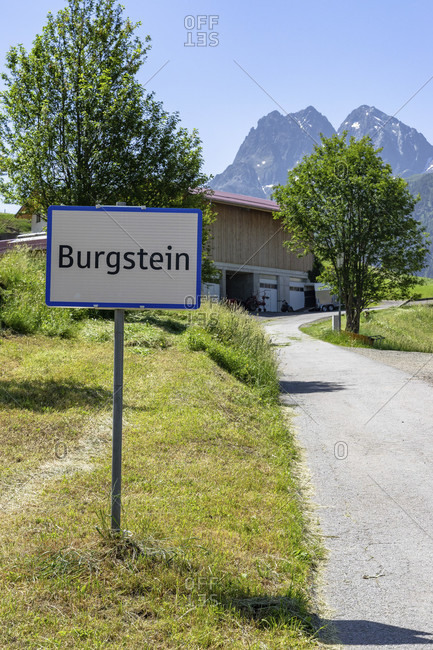 Europe, austria, tyrol, otztal alps, otztal, place name of the mountain village burgstein above längenfeld