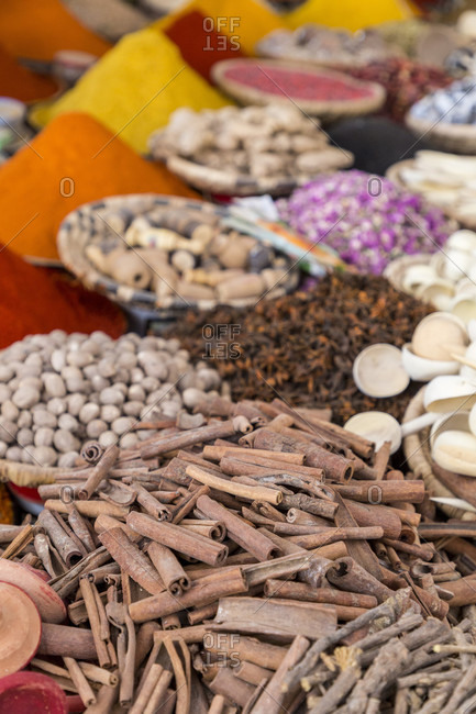 Spice market, bazaar, Rissani, Morocco