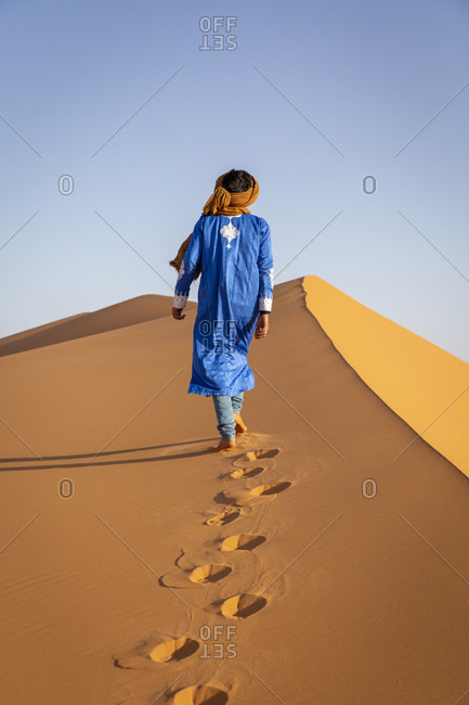 Sand dune desert at Erfoud, Sahara, Morocco