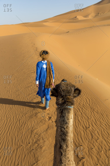 Sand dune desert at Erfoud, Sahara, Morocco