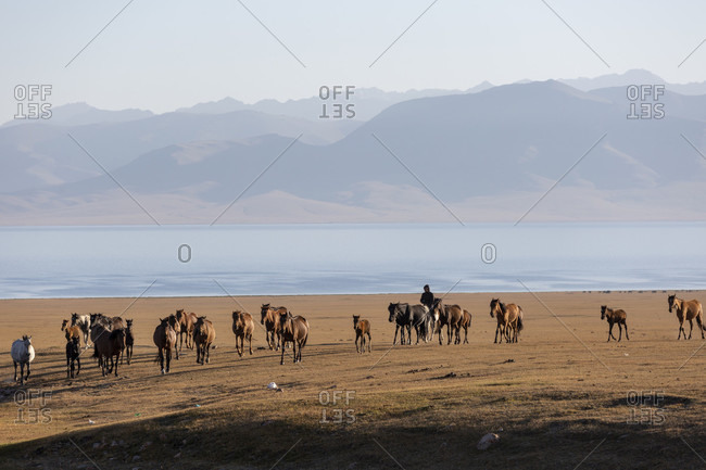 Nomads, Song Kol Lake, Song Kol National Park, Kyrgyzstan