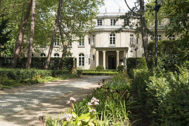 May 15, 2020: Berlin, Wannsee, House of the Wannsee Conference, main portal