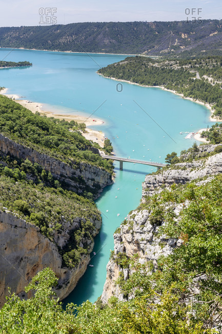 Lac De Ste Croix, Verdon Gorge, Gorges du Verdon, also Grand Canyon du Verdon, is a gorge in the French Provence, Alpes-de-Haute-Provence, France
