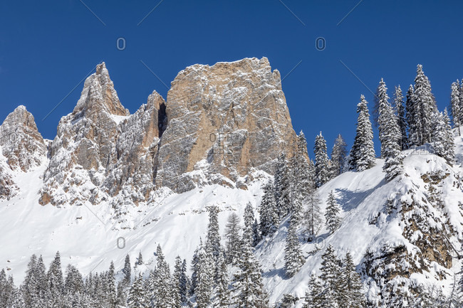 Detail of Monte Cristallo, Dolomites, Cortina d'Ampezzo, Belluno, Veneto, Italy